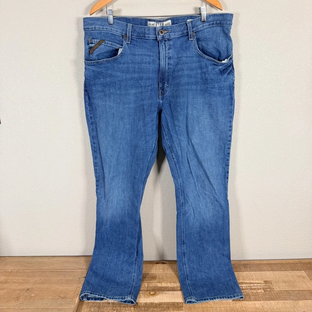 Ariat M4 Relaxed‎ Straight Leg Jeans Mens 40x34 Blue Legacy Stretch Denim
